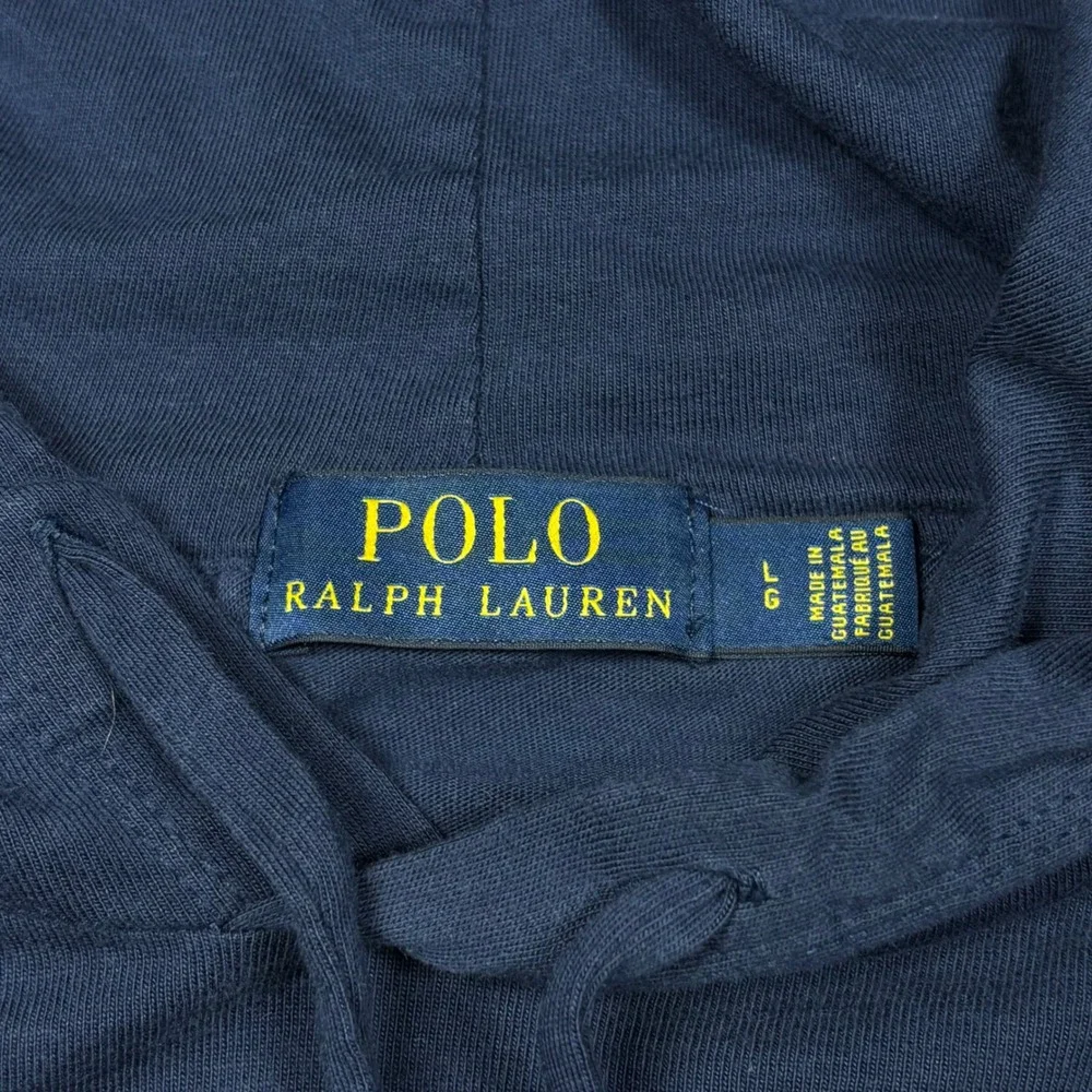 Polo Ralph Lauren Mens Polo Bear Hooded Long Sleeve T-Shirt Navy Blue Large